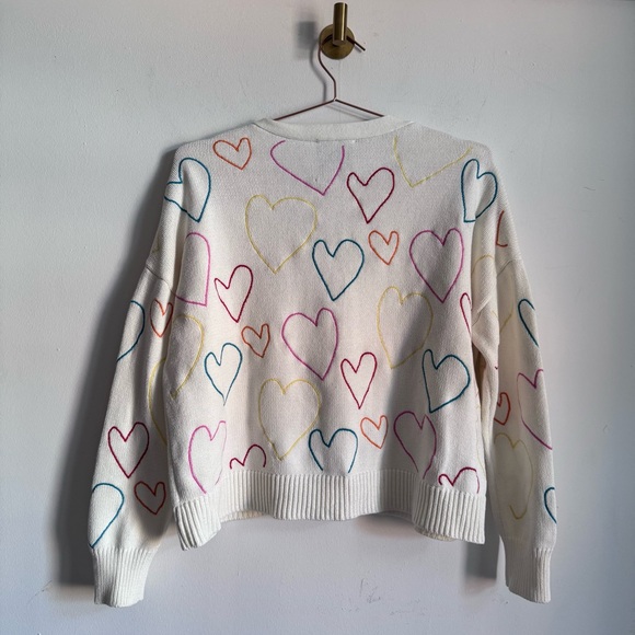 Kerri Rosenthal XOKR Hearts Embroidered Cardigan S $225 - Picture 9 of 9